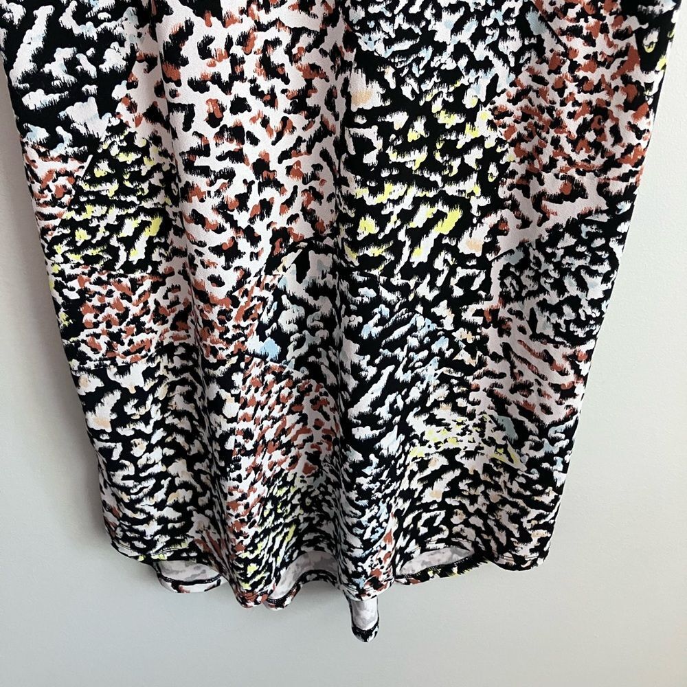 CHRISTIAN SIRIANO New York Black Animal Print Shift Dress Size L - Picture 3 of 9